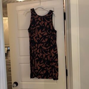 A New Day Black and Brown Patterned Dress